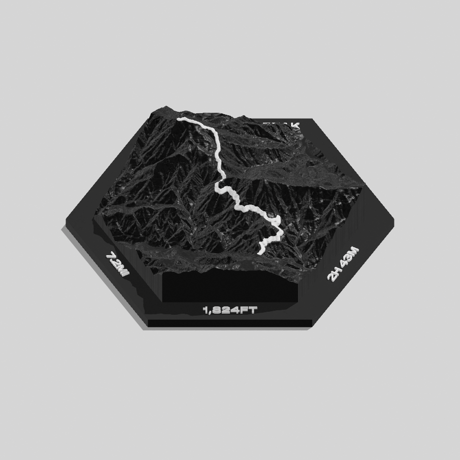Custom Hex 3D Trek Map With Stats