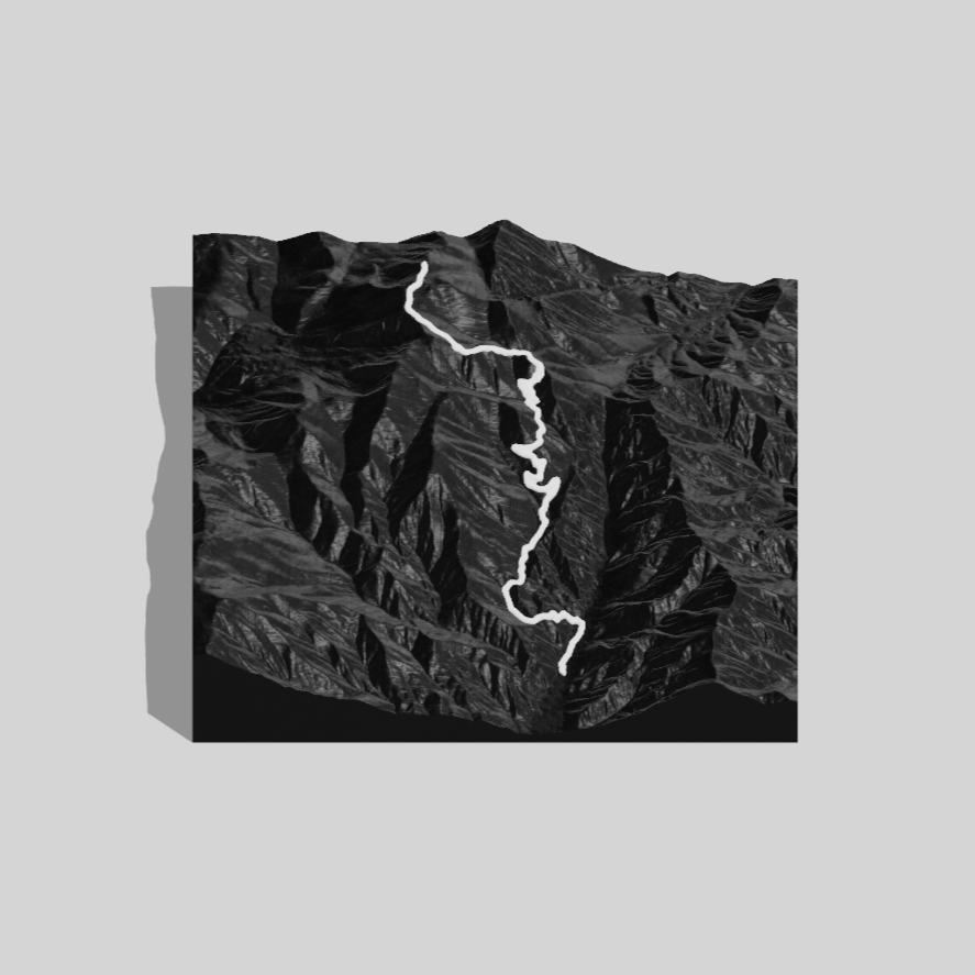 Custom Square 3D Trek Map